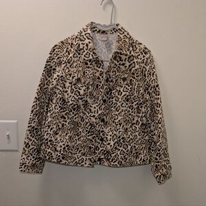 Chico's Animal Print Jean Jacket